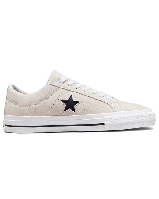 Converse White One Star Pro Suede Low 'Egret' for men