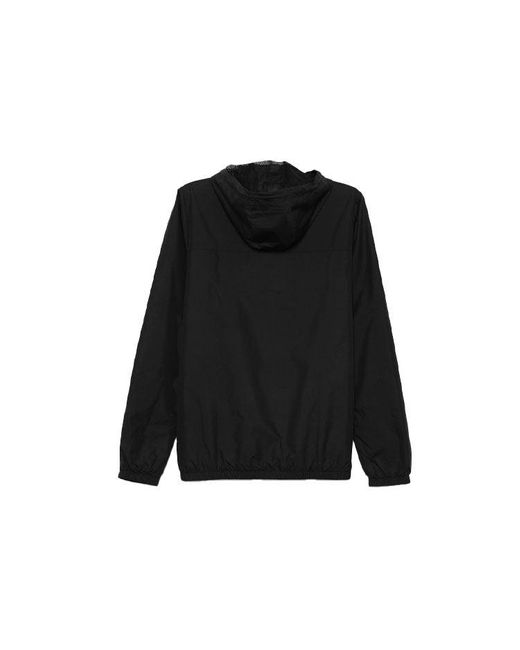 Adidas Black Neo M Xield Wb Printing Stripe Windproof Sports Hooded Jacket for men