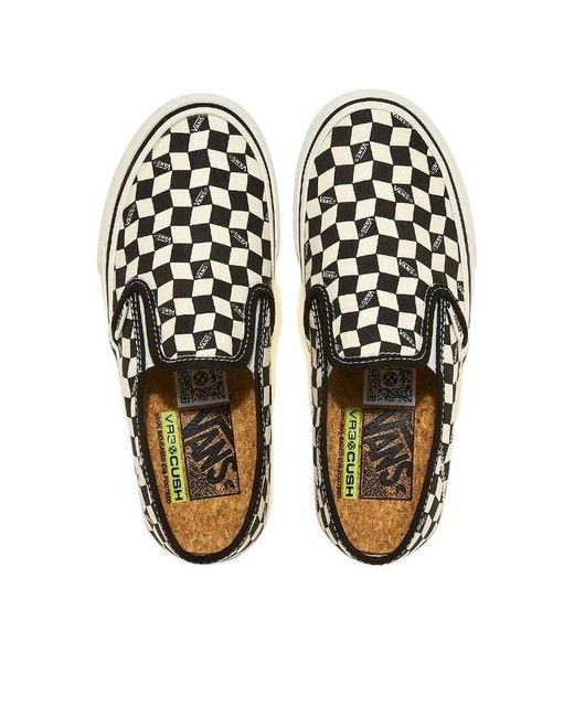 Vans Black Slip-On Vr3 Sf 'Checkerboard Marshmallow' for men