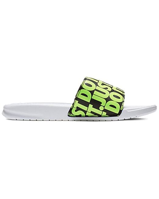 Nike Green Benassi Jdi Print 'Volt' for men