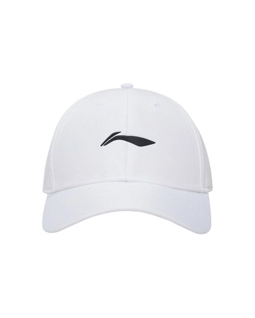 Li-ning White Basic Logo Baseball Cap