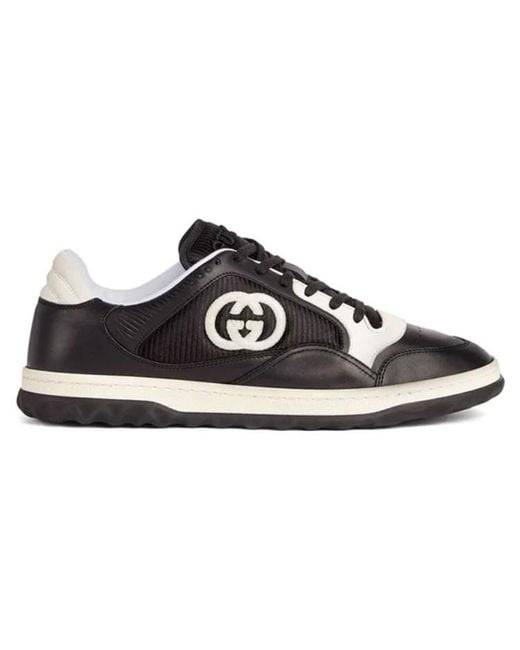 Gucci Black Mac80 Leather Low-top Trainers for men