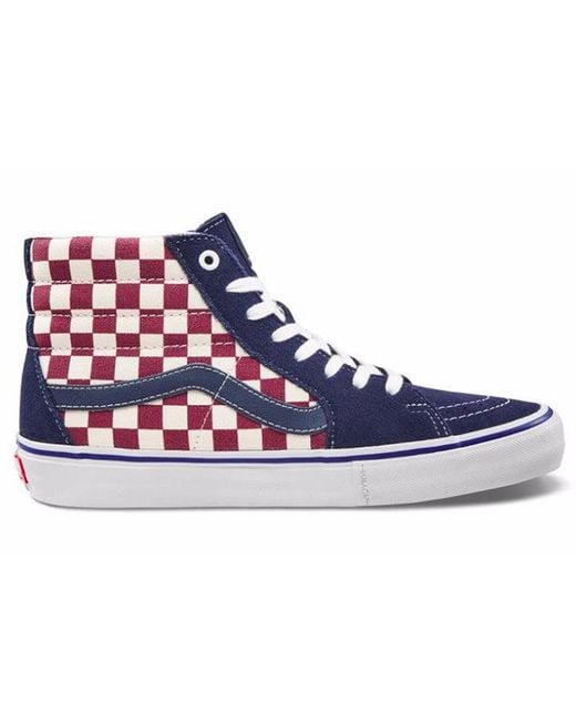 Vans Blue Sk8-Hi Pro 'Checkerboard for men