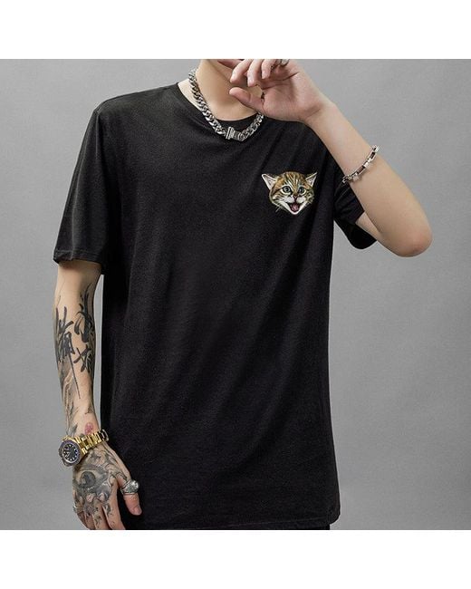 Nike Black Sb Cat Scratch Casual Sports Breathable Short Sleeve for men