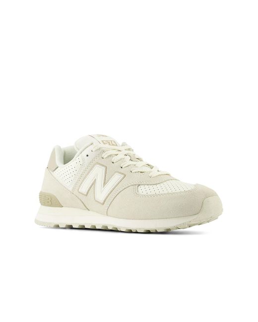 New Balance White 574 'Light' for men