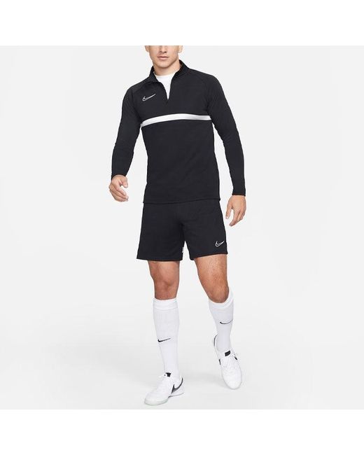 Nike Black Dri-Fit Academy Casual Breathable Sports Shorts for men