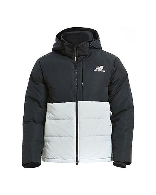 New Balance Black Windproof Lifestyle Down Jacket for men