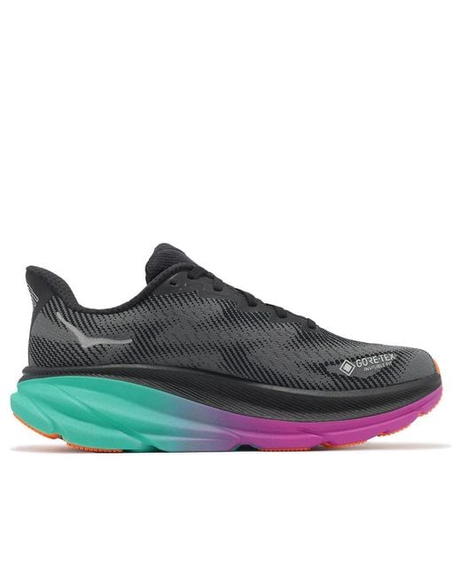 Hoka One One Brown Clifton 9 Gore-Tex Electric Aqua' for men