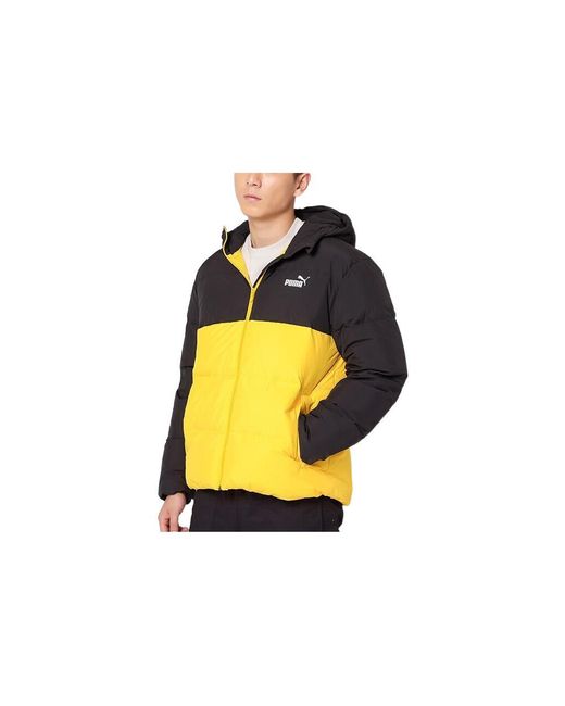 PUMA Yellow Logo Puffer Down Jacket for men