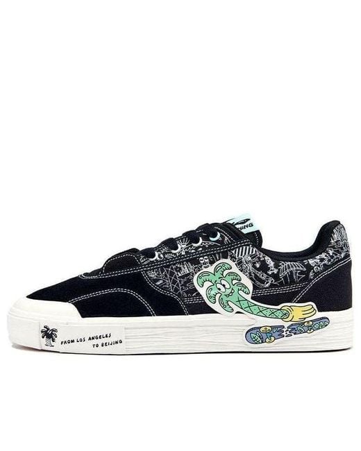 Li-ning Blue Skate Shoes X Steven Harington 'Palm Tree' for men