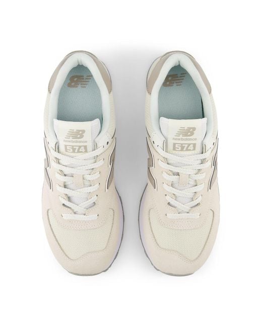 New Balance White 574 for men