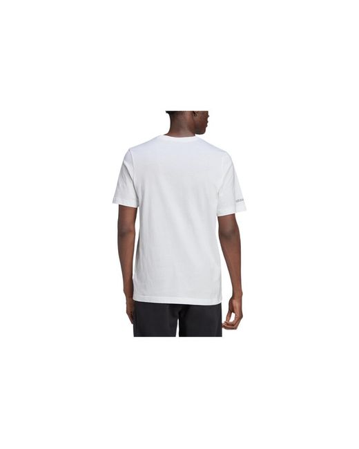 Adidas White Originals Outline Logo T Logo Tee for men