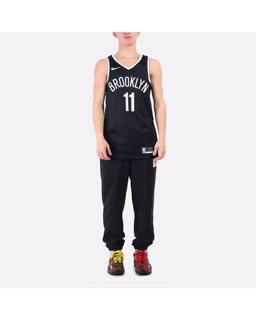 Nike Black Nba Sports Basketball Jersey/Vest Sw Fan Edition 20-21 Season Brooklyn Nets Kyrie Irving 11 for men