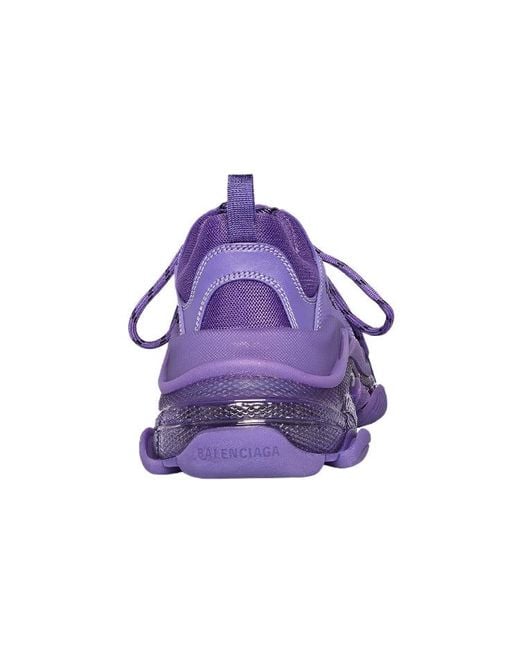 Balenciaga Purple (Wmns) Triple S Sneakers 'Clear Sole'