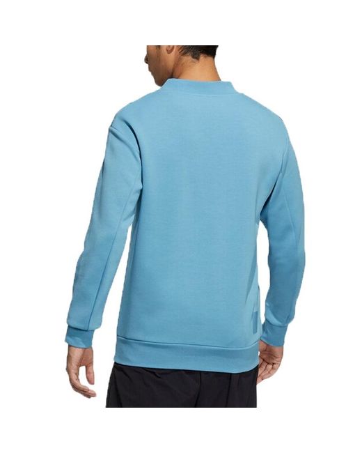Adidas Blue Wj Story Swt Martial Arts Series Ink Printing V Sports Pullover for men
