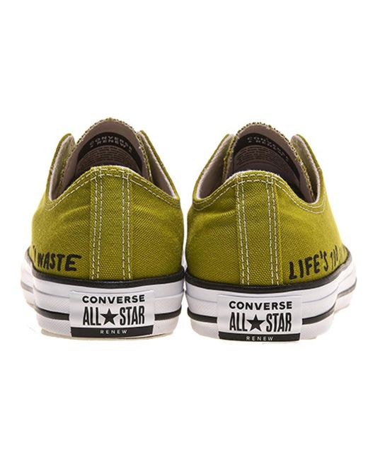 Converse Green Renew Chuck Taylor All Star Low 'Life's Too Short To Waste' for men