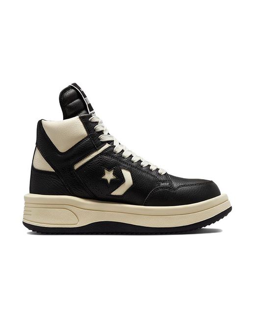 Converse Black Rick Owens X Turbowpn Mid Cloud Cream' for men