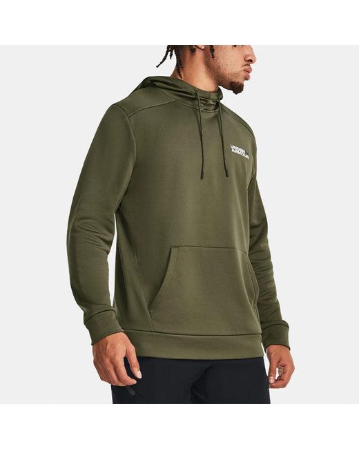 Under Armour Green Fleece Graphic Hoodied for men