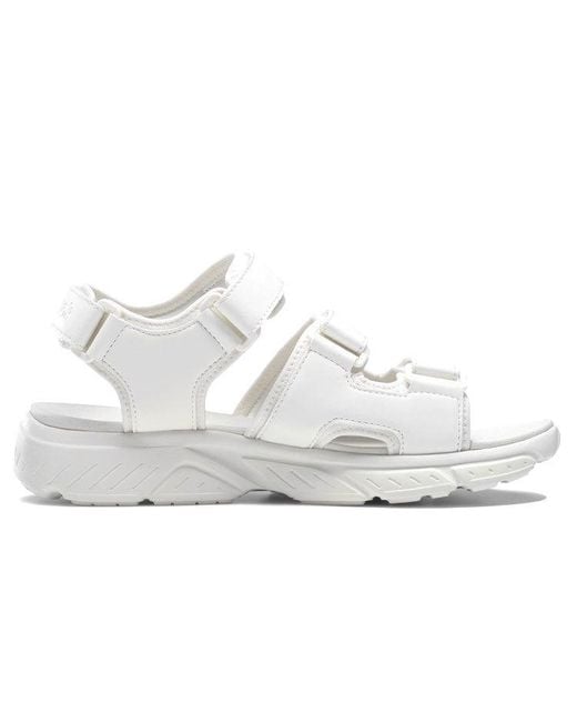 Reebok White Hyperium Sandal Velcro Open Toe Flat Heel Sports Sandals