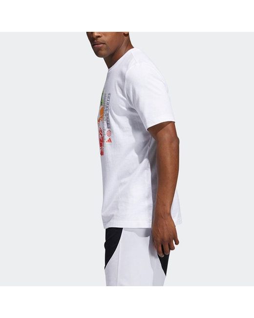 Adidas White Donovan Social Casual Basketball Sports Short Sleeve for men