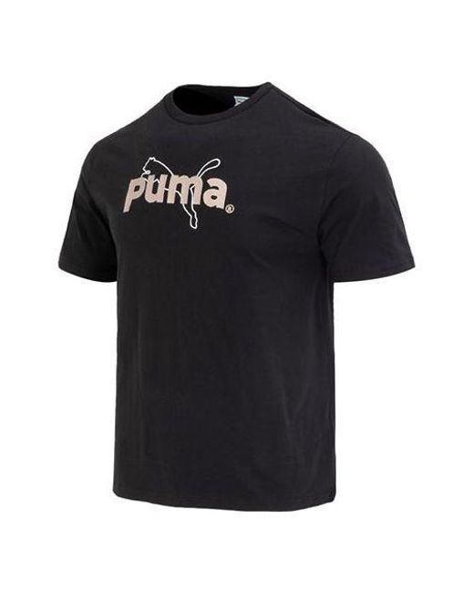 PUMA Black Team Graphic Shirt for men