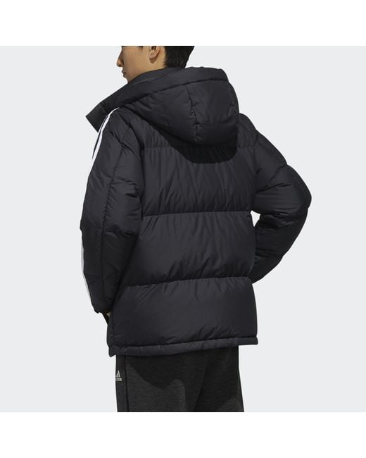 Adidas Blue 3St Puff Down Outdoor Protection Against Cold Stay Warm Hooded Down Jacket for men