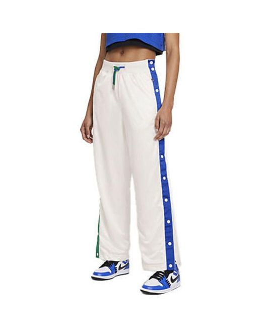 Nike White (Wmns) X Aleali May Tearaway Crossover Splicing Waist Drawstring Casual Long Pants/Trousers Autumn