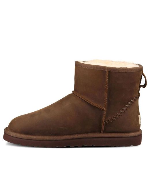 Ugg Brown Classic Mini Deco Mid Tops Fleece Lined for men