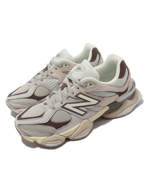 New Balance White 9060 Matter Timberwolf' for men