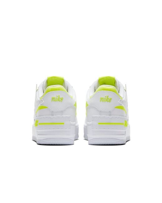 Nike White (Wmns) Air Force 1 Shadow 'Volt'