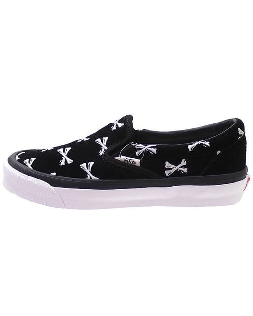Vans Black Wtaps X Og Classic Slip-On Lx 'Bones' for men