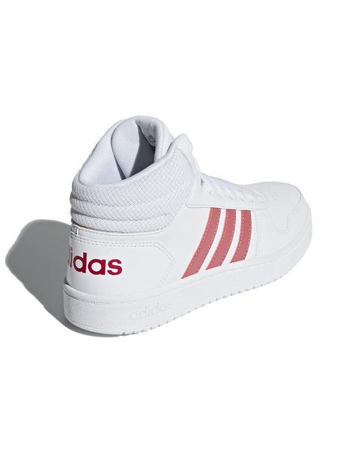Adidas White (Wmns) Hoops 2.0 Mid