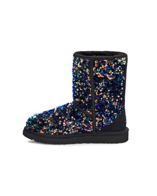 Ugg Blue (Wmns) Classic Short Stellar Sequin Snow Boots