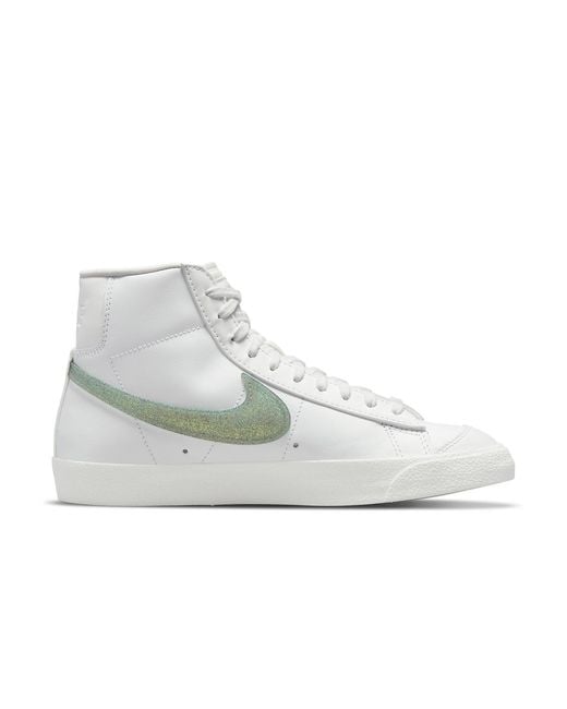 Nike White (Wmns) Blazer Mid '77 Essential 'Glitter Swoosh