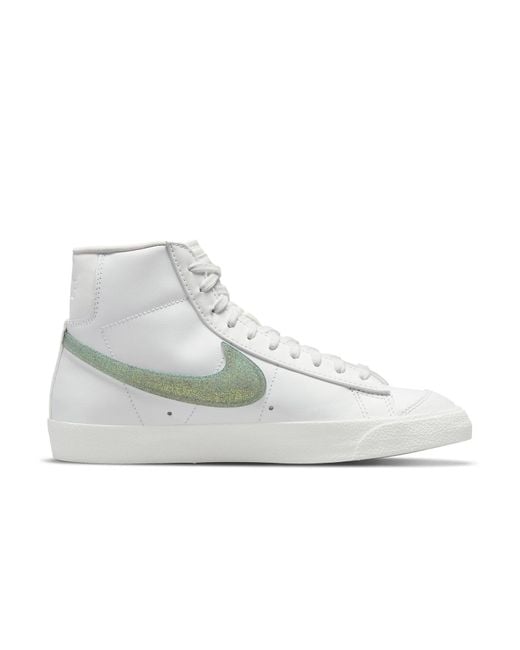Nike White (Wmns) Blazer Mid '77 Essential 'Glitter Swoosh