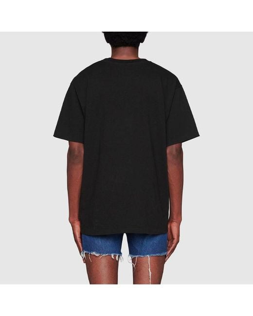 Gucci Black X The North Face Crossover Alphabet Logo Printing Loose Round Neck Short Sleeve T-Shirt for men