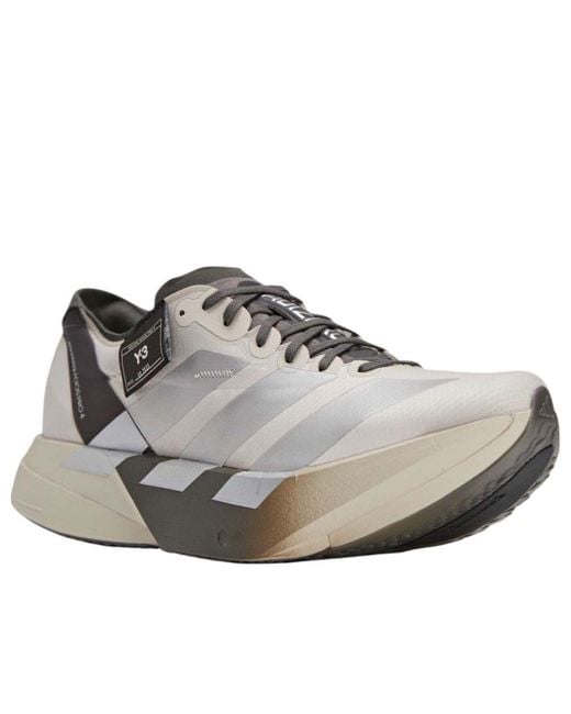 Adidas White Y-3 Adizero Adios Pro 4 'Alumina Cinder' for men