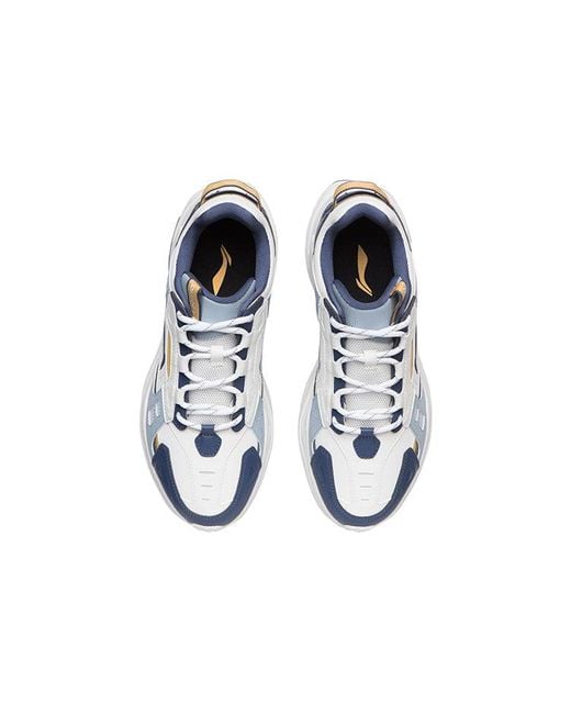 Li-ning Blue Retro Reflective Sneakers for men