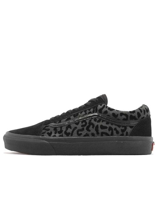 Vans Black Old Skool Leopard Skate Shoes