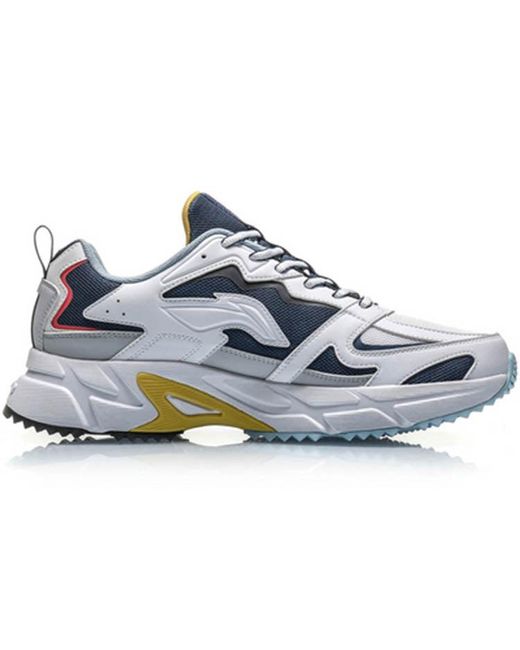 Li-ning Blue Retro Running Shoes 'Deep Water Duck' for men