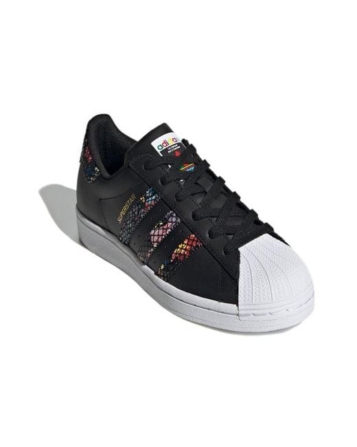 Adidas Black (Wmns) Superstar 'Floral Snakeskin Print'