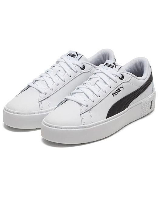 PUMA White (Wmns) Smash Platform V2 L