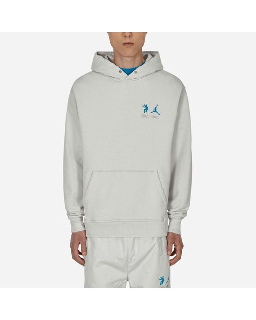 Nike Gray X Union Crossover Ss22 Casual Pullover Solid Color Logo Hooded Couple Style Long Sleeves Asia Edition for men
