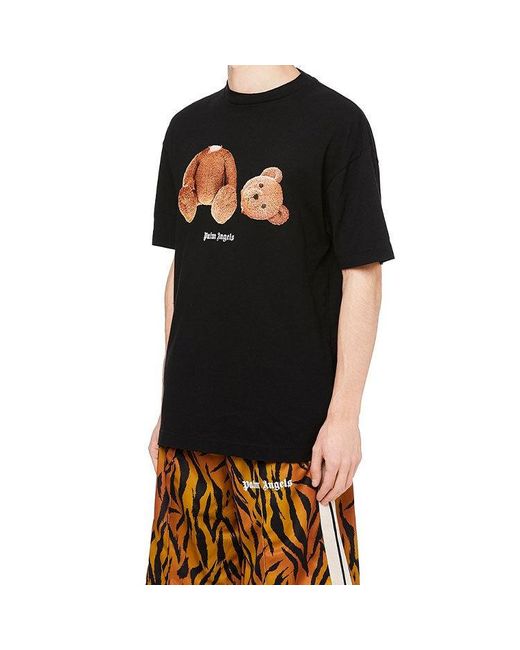 Palm Angels Black Bear Short-Sleeve Tee for men