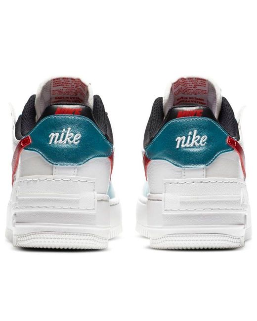 Nike White (Wmns) Air Force 1 Shadow Bleached Aqua'