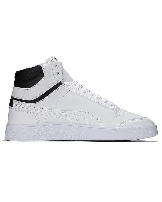 PUMA White Shuffle Mid for men