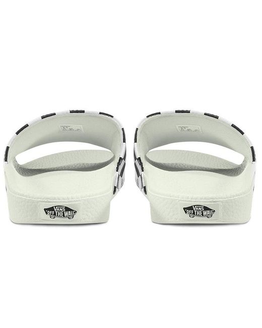 Vans White (Wmns) Slide-On 'Checkerboard