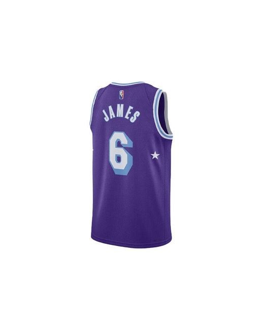 Nike Purple Nba Anthony Davis Los Angeles Lakers 2021/22 City Edition Jersey #3 for men