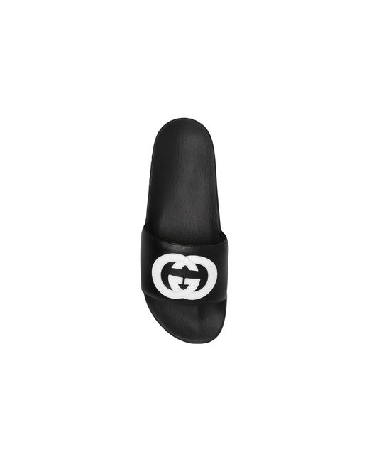 Gucci Blue Slide 'Interlocking G for men