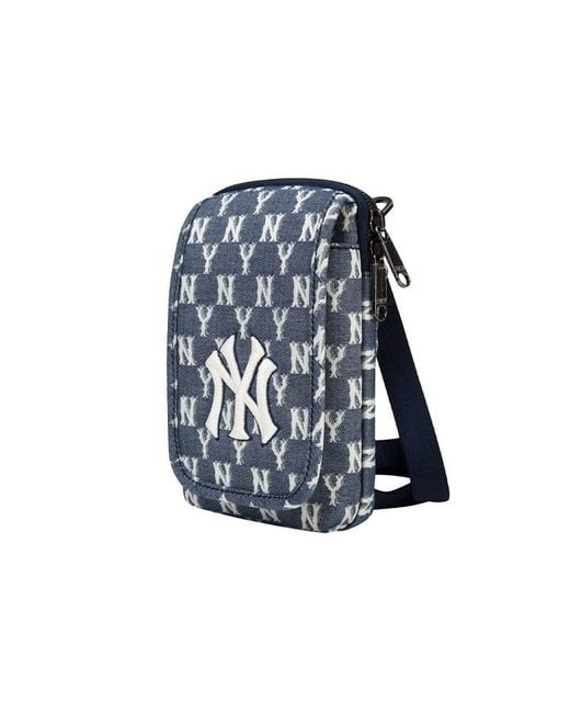 MLB Blue Monogram Ny New York Yankees Crossbody Bag